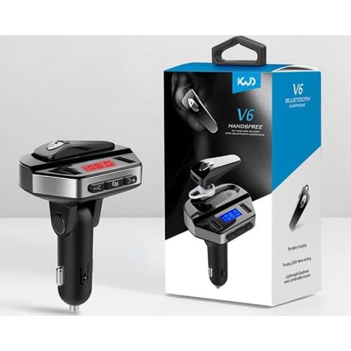 Car Fm Transmitter Bluetooth With Earphone Car Mp3 Player Modulator Adapter Battery Voltage Hands-free Dual USB Car Charger