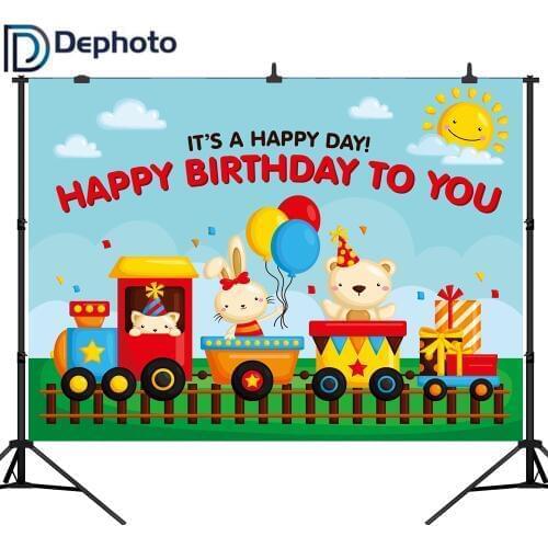 Dephoto Rabbit Bear Flower Birthday Baby Newborn Photography Backgrounds Customized Photographic Backdrops For Photo Studio
