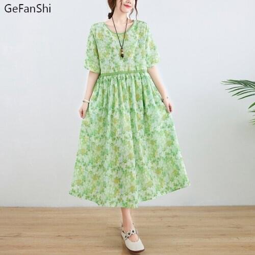Зеленые летние платья GeFanShi China At AliExpress