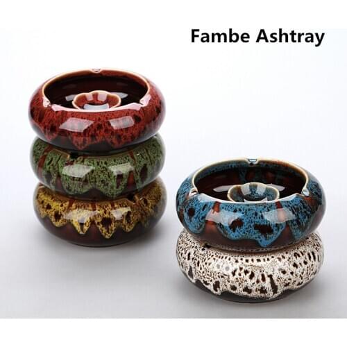Creative Personality Fashion Large Ashtray Simple European Style Ceramic Home living Room Decoration Celadon kiln Ashtray