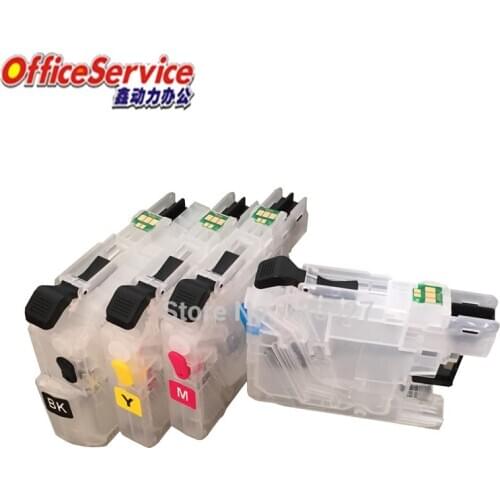 LC121 LC123 LC125 LC127 Refillable Ink Cartridge For Brother DCP-J4110DW J132W J152W J552DW J752DW J172W MFC-J650DW printer