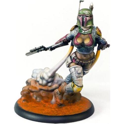 1/24 high 75mm general VIXEN HUNTER Knight 75mm with base toy Resin Model Miniature Kit figure Unassembly Unpainted