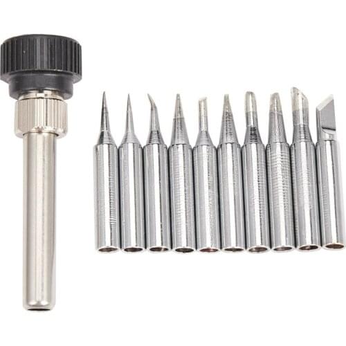 11PC/Lot 900M-T Soldering Iron Tips Welding Tip 900M-T-I/B/K/1.2D/1.6D/2.4D/3.2D/2C/3C/4C Heating elements Soldering Tips Retail