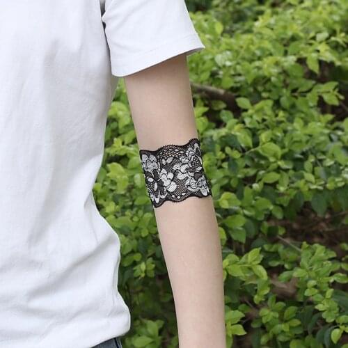 Summer lace elbow guard female sunscreen thin section scar tattoo high elastic arm guard arm sleeve decoration