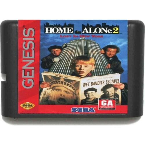New Arrival Home Alone 2 Lost In the New York NTSC-USA 16 bit MD Game Card For Sega Mega Drive For Genesis