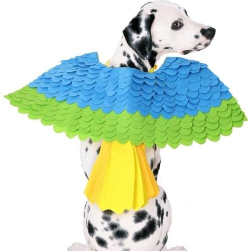 Pet Dog Cat Clothes Halloween Bird With Colored Wings Cosplay Costume Festival Party Dog Clothes Pet Supplies