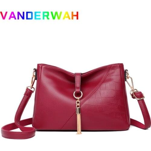 Casual Soft Leather Shoulder Bags for Women 2021 Famous Brand Small Ladies Crossbody Bag Luxury Handbags Women Bags Designer Sac