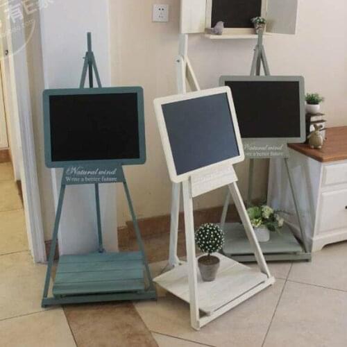 Retro do the old antique wood shelving large blackboard whitewashed single flower carbide milling blackboard teaching