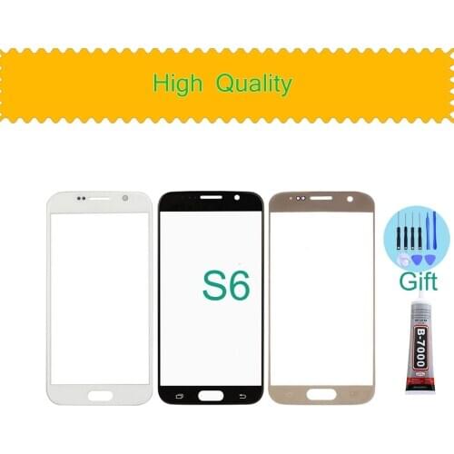 S6 TouchScreen For Samsung Galaxy S6 G920 G920F G920A G920FD G920I Touch Screen Front Panel Glass Lens Outer LCD Replace