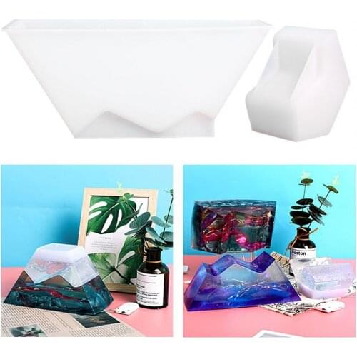Silicone Useful Snow Mountain Shaped Casting Mold Jewelry Making Table Lamp Mold Easy to Release for Handicraft