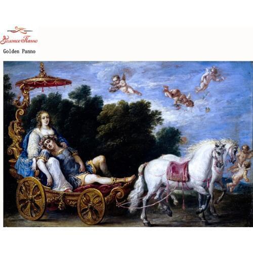 Golden Panno Home Decoration DIY 5D Diamond Embroidery religious Cross Stitch kits Resin Hobby Craft picture by rhinestones 07