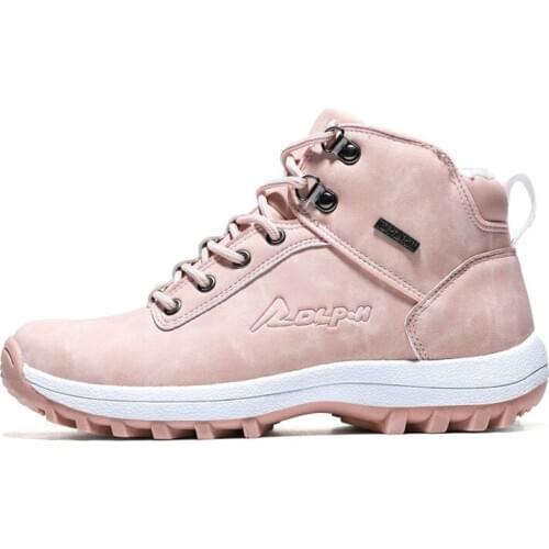 Women Hiking Shoes Winter Waterproof Non-Slip Outdoor Boots With Fur Sneakers Camping Sport Trekking Shoes Couple Winter Boots