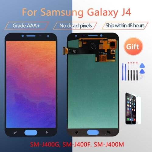 For Samsung Galaxy J4 J400 J400F J400G/DS SM-J400F LCD Display with Touch Screen Digitizer Assembly Super AMOLED