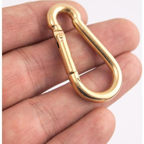 Gold Color Stainless Steel shackle U pendant carabiner snap hook charm Climbing buckle horseshoe clasp Jewelry Accessories