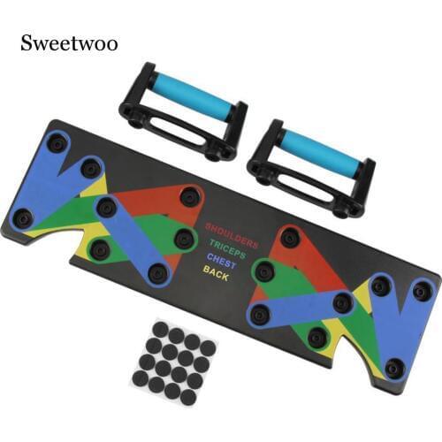 1pc Push Up Rack Board 9 In 1 Body Building Fitness Exercise Tools Men Women Push-up Stands For GYM Body Training Drop Shipping