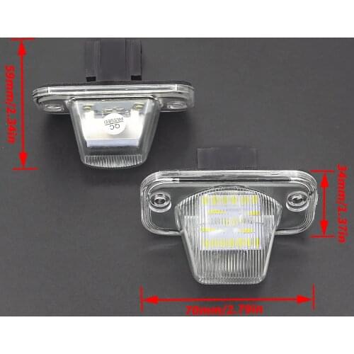 1 Pair LED Number License Plate Light For VW Transporter T4 / Caravelle MK4 / Multivan MK4 Jetta Passat B5 B6 Combi Eurova