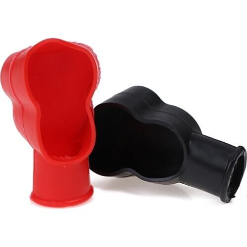 2pcs Universal Car Battery Terminal Cap Negative Positive Terminal Covers Protector Replacement Batteries Car Accessories