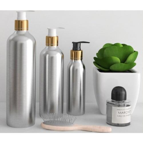 300pcs/lot 30/50/100/120/150/250ml Aluminum bottle, Empty cosmetics hand lotion pump Container, shampoo lotion pump Bottles