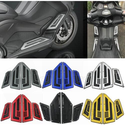 CK CATTLE KING One set Front and Rear Motorbike Footrest Step Motorcycle Pedals Foot Pegs For Yamaha TMAX 530 6 colors options