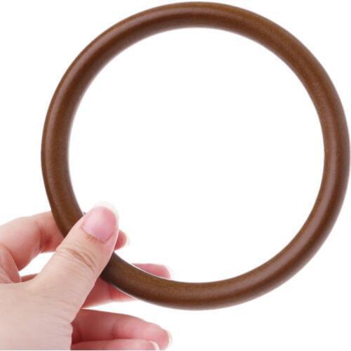 Wood Tote Bag Round Wooden Handle DIY Purse Handbag Replacement Bags Making Bag Accessories 12*12CM