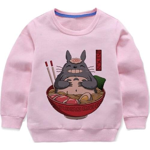 Cartoons 2-7years Animal Totoro Appliques Girls Sweatshirts Child Kid Clothes Autumn Baby Girls Clothing Boys Long Sleeve Tops