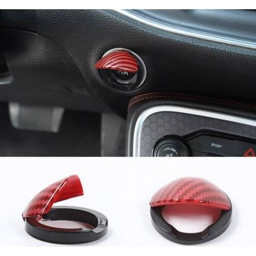 For Dodge Challenger Charger 2015+ Car Engine Start Stop Switch Button Decoration Cover Cap Interior Auto Car Styling Accessory