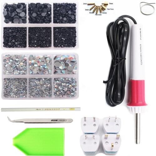 Hot sell Heating Rhinestones Tool 110V-220V Hotfix Rhinestones Applicator Crystals Strass Beads Fabric Dedicated Glue on Machine