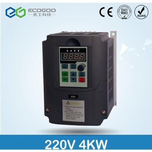 Frequency inverter 4KW 220V 5HP 16A variable frequency drive inverter spindle motor speed controller vfd