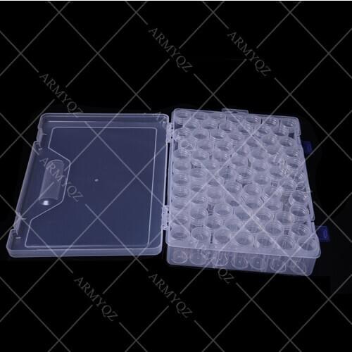 White Colors 76 Bottles Diamond Painting Cross Stitch Accessories Tool Box Container Diamond Painting Storage for Embroidery Mos