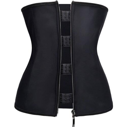 Corset Body Shaper Latex Waist Trainer Zipper Underbust Slim Tummy Waist Cincher Slimming Briefs Shaper Belt Shapewear Women