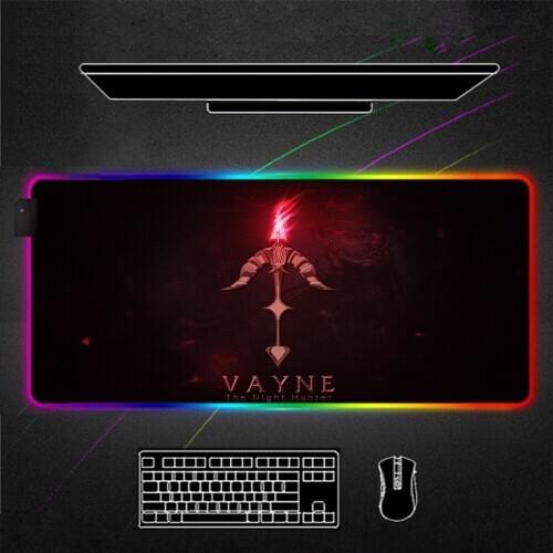 League of Legends RGB Mouse Pad Gamer Accessories Large LED Black and red MousePad Gaming Desk Mats Best Seller mat for desktop