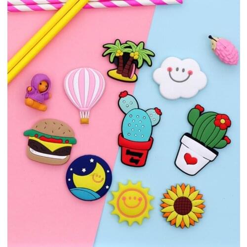 Fridge Carton Magnets PVC Colorful Magnet Sticker Plastic Refrigeator 3D Cute Sticker Home Furnishing Decorate DHL SN04