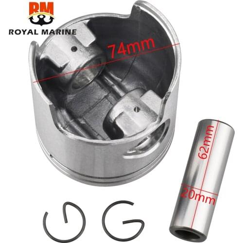 3F3-00001-0 Piston set for Tohatsu outboard 60HP 70HP Outer diameter：74MM 3F3-00001-1 3F3-00001 boat engine parts