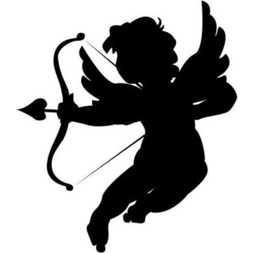 LLY-0953 Cute Angel Archery Car Stickers PVC Creative Auto Motorcycle Window Top Quality Waterproof Self-adhesive Decals Decor