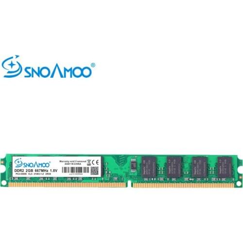 SNOAMOO Used DDR2 Desktop Computer 2GB RAM 800MHz 667Mhz PC2-6400U CL5 240-Pin 1.8V for Intel compatible computer memory