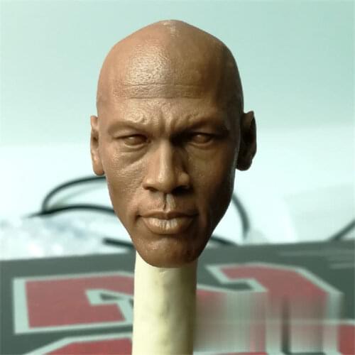 Unpainted 1/6 Scale Basketball Superstar M J Head Sculpt Model For Action Figure Dolls Soldier Accessories Painting Exercise