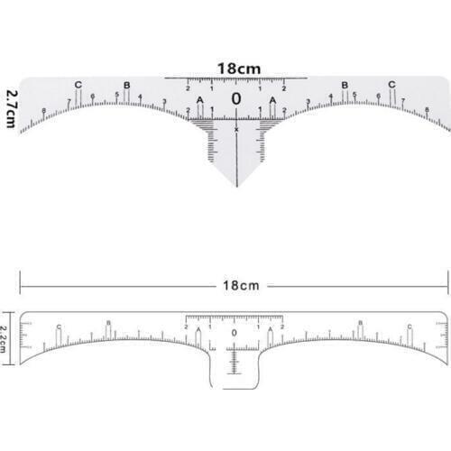 Disposable Accurate Microblading Ruler Clear Tattoo Measurement Sticker Mark For Permanent Makeup Eyebrow Shaping