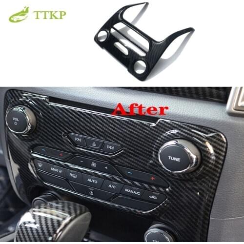 Fit For Ford Ranger Everest Endeavor accessories 2015 2016 2017 2018 2019 2020 Carbon fiber color Center Console Frame Cover