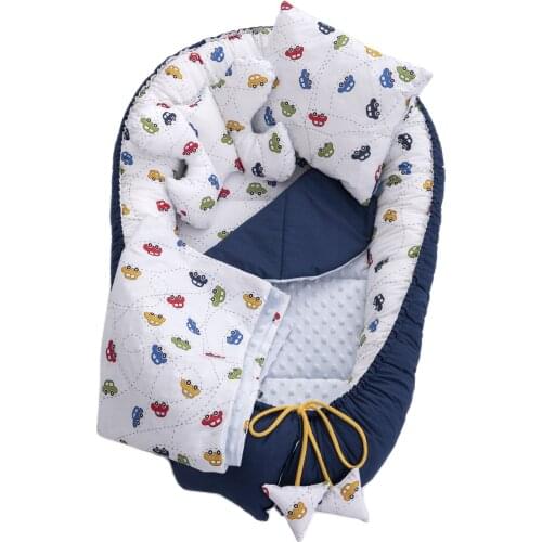 Babynest Newborn Bed Pillow Crib Travel Bed Removable Baby bed Crib Bumper Toddler Cradle 95x65 cm