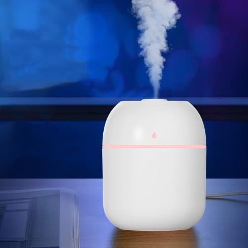 Portable 220ml Mini Water Drop Humidifier Home Car USB Air Diffuser Fogger Mist Maker Sprayer with LED Light Desktop Night Lamp