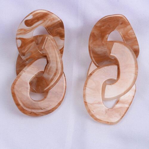 PPG&PGG Personality 2019 Large Long Acrylic link chain Drop Earrings For Women Layered Statement Earring Za Jewelry