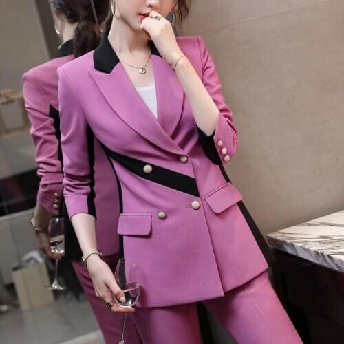 Professional Womens Suit 2020 Autumn New Korean Fashion Light Cooked Style Small Suit Age Reduction Two-piece Autumn Suit