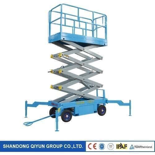 Qiyun 4m-24m Small Portable Hydraulic Mobile Aerial Platform Scissor Lift For Construction Use