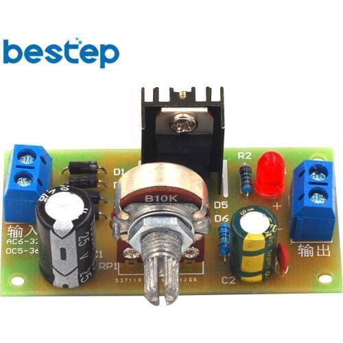 LM317 Adjustable Power Supply Kit Continuous Adjustable DC Power Supply DIY Teaching Training Parts