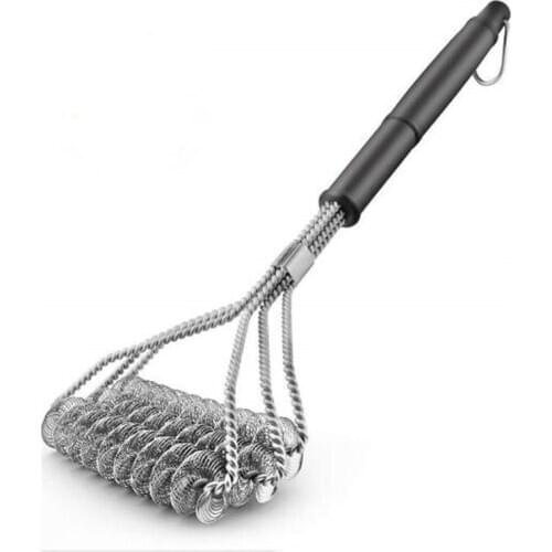 BBQ Grill Brush Stainless Steel Bristles Barbecue Cleaner Non-stick Cleaning Brushes Safe Clean Grilling Accessories Gift Tools