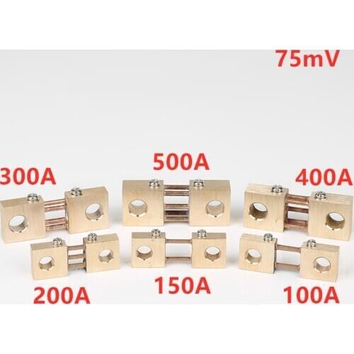 FL-19 Shunt 75A 100A 100A 200A 300A 400A 500A 75mV Welding Machine Brass Resistor DC Shunts For Current Analogue Panel Meter