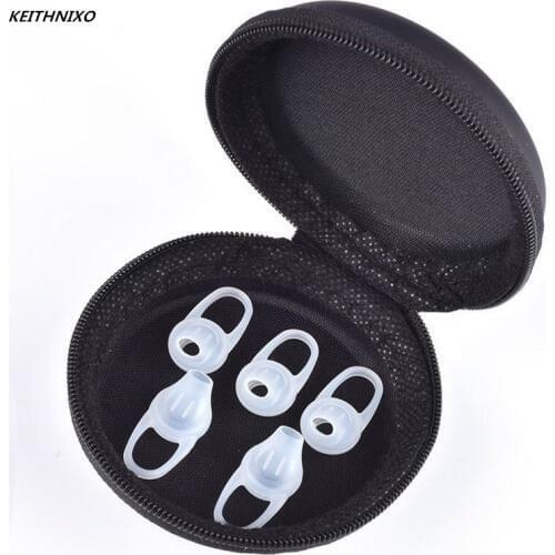 KEITHNICO 5Pcs Silicon Earbud Earphone Covers Cushions Replacement Covers With Storage Case Box For Bluetooth Earphone Earpad