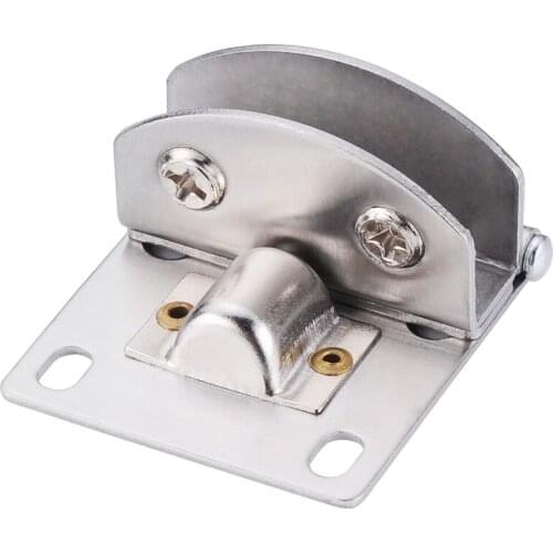 Glass Door Hinge Clamps Stainless Steel Wine Cabinet Bread Cabinet Cupboard Cabinet Gate Clip Door Hinges for 5-9mm