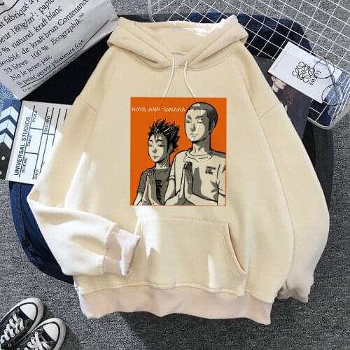 Cartoon Haikyuu Hoodies Man Funny Harajuku Karasuno Fly High Graphic Unisex Sweatshirts Tops Japanese Anime Graphic Streetwear