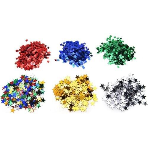 1000/3000pcs/bag Stars Table Confetti Sprinkles Birthday Party Wedding Decoration Sparkle Blue Gold Silver Metallic Stars Supply